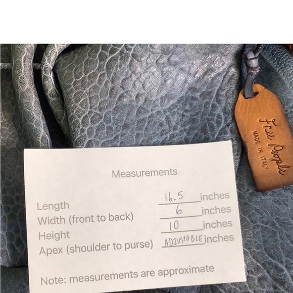 Free People Embossed Leather Italian Fold over Messenger crossbody bag Purse EUC - Picture 9 of 14